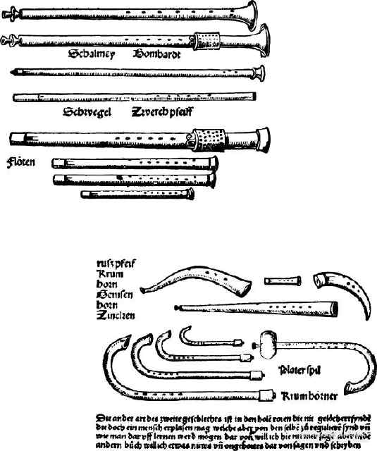 Virdung, cromorni, cornetti, flauti e bombarde-r