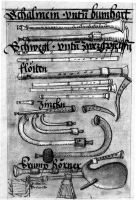 nach Virdung, strumenti a fiato-r